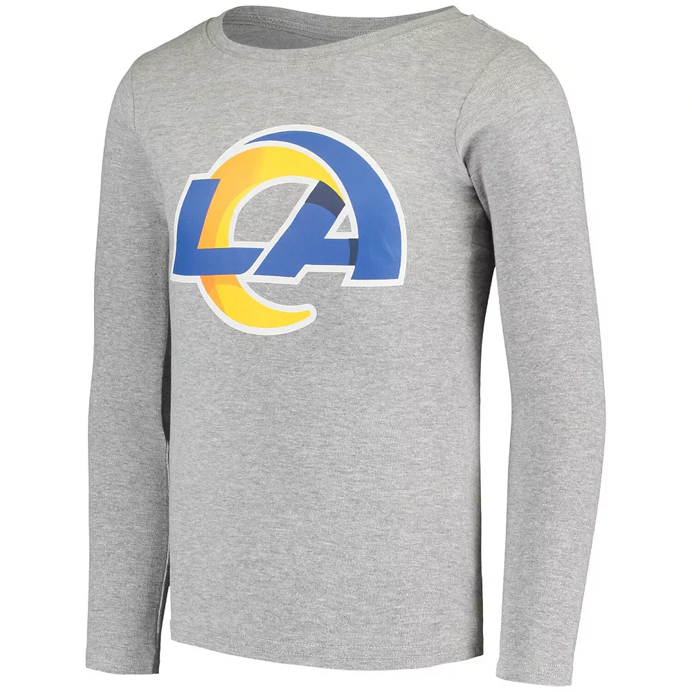 Youth Gray Los Angeles Rams Long Sleeve T-Shirt & Pants Sleep Set 3 Youth Gray Los Angeles Rams Long Sleeve T-Shirt & Pants Sleep Set - Image 3