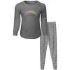 Youth Gray Los Angeles Chargers Long Sleeve T-Shirt & Pants Sleep Set
