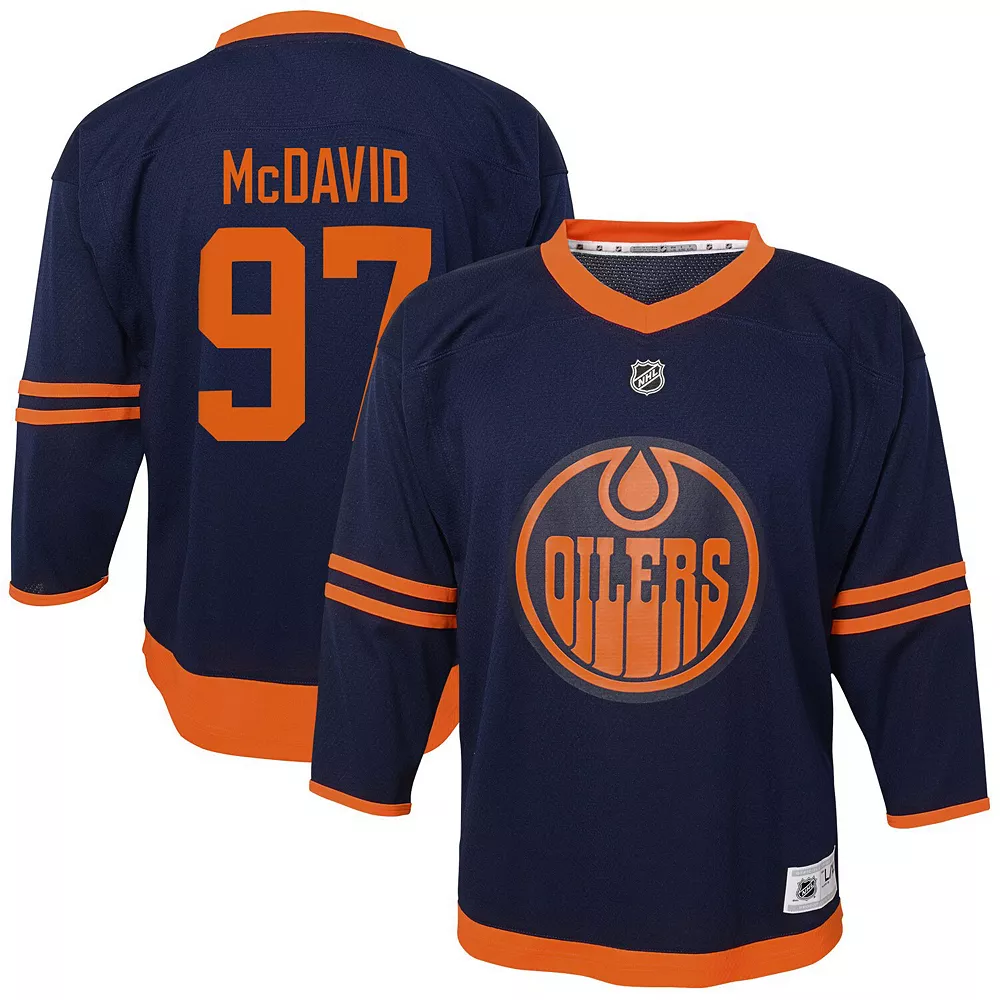 Preschool Connor McDavid Navy Edmonton Oilers Alternate Replica Player Jersey 1 Preschool Connor McDavid Navy Edmonton Oilers Alternate Replica Player Jersey
