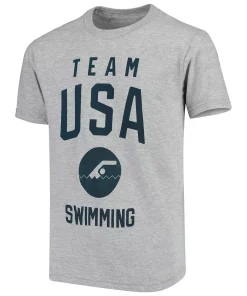 Youth Heathered Gray USA Swimming Pictogram T-Shirt 5 Youth Heathered Gray USA Swimming Pictogram T-Shirt -MLB Shop 4792527 ALT2