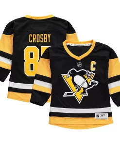 Alternative view of Preschool Sidney Crosby Black Pittsburgh Penguins Replica Player Jersey