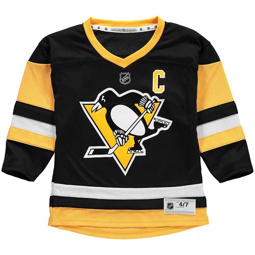 Preschool Sidney Crosby Black Pittsburgh Penguins Replica Player Jersey 3 Preschool Sidney Crosby Black Pittsburgh Penguins Replica Player Jersey - Image 3