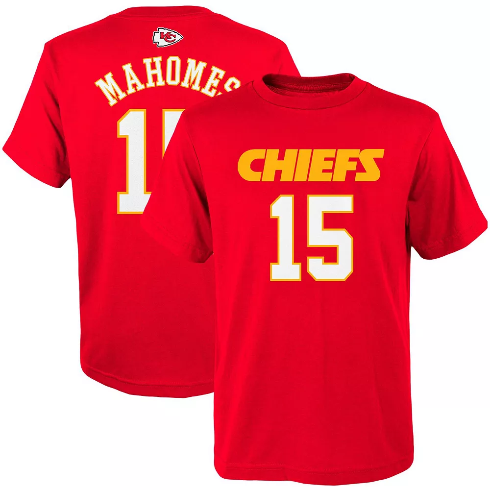 Youth Patrick Mahomes Red Kansas City Chiefs Mainliner Player Name & Number T-Shirt 2 Youth Patrick Mahomes Red Kansas City Chiefs Mainliner Player Name & Number T-Shirt - Image 2