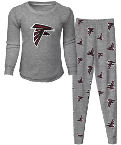 Preschool Gray Atlanta Falcons Long Sleeve T-Shirt & Pants Sleep Set