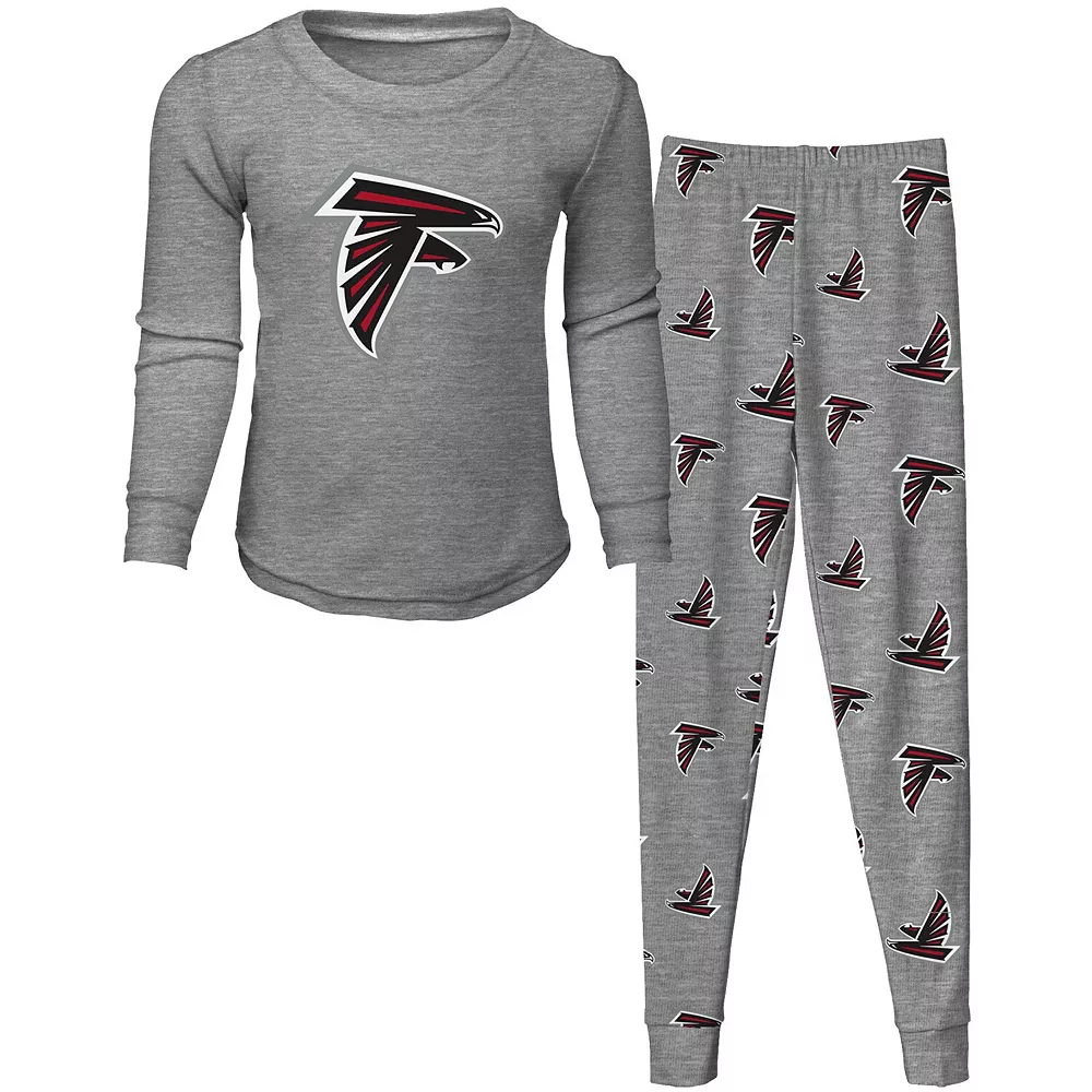 Preschool Gray Atlanta Falcons Long Sleeve T-Shirt & Pants Sleep Set 1 Preschool Gray Atlanta Falcons Long Sleeve T-Shirt & Pants Sleep Set