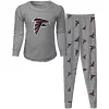 Youth Gray Atlanta Falcons Long Sleeve T-Shirt & Pants Sleep Set