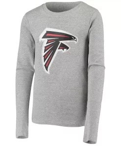 Youth Gray Atlanta Falcons Long Sleeve T-Shirt & Pants Sleep Set -MLB Shop 4800205 ALT2