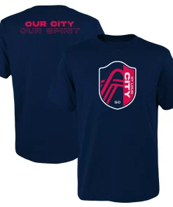 Alternative view of Youth Navy St. Louis City SC Our City T-Shirt