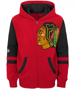 Preschool Red Chicago Blackhawks Faceoff Fleece Full-Zip Hoodie Jacket 5 Preschool Red Chicago Blackhawks Faceoff Fleece Full-Zip Hoodie Jacket -MLB Shop 4813144 ALT2