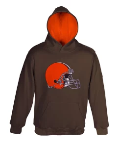 Toddler Brown Cleveland Browns Fan Gear Primary Logo Pullover Hoodie