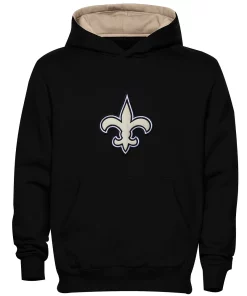 New Orleans Saints Preschool Fan Gear Primary Logo Pullover Hoodie - Black