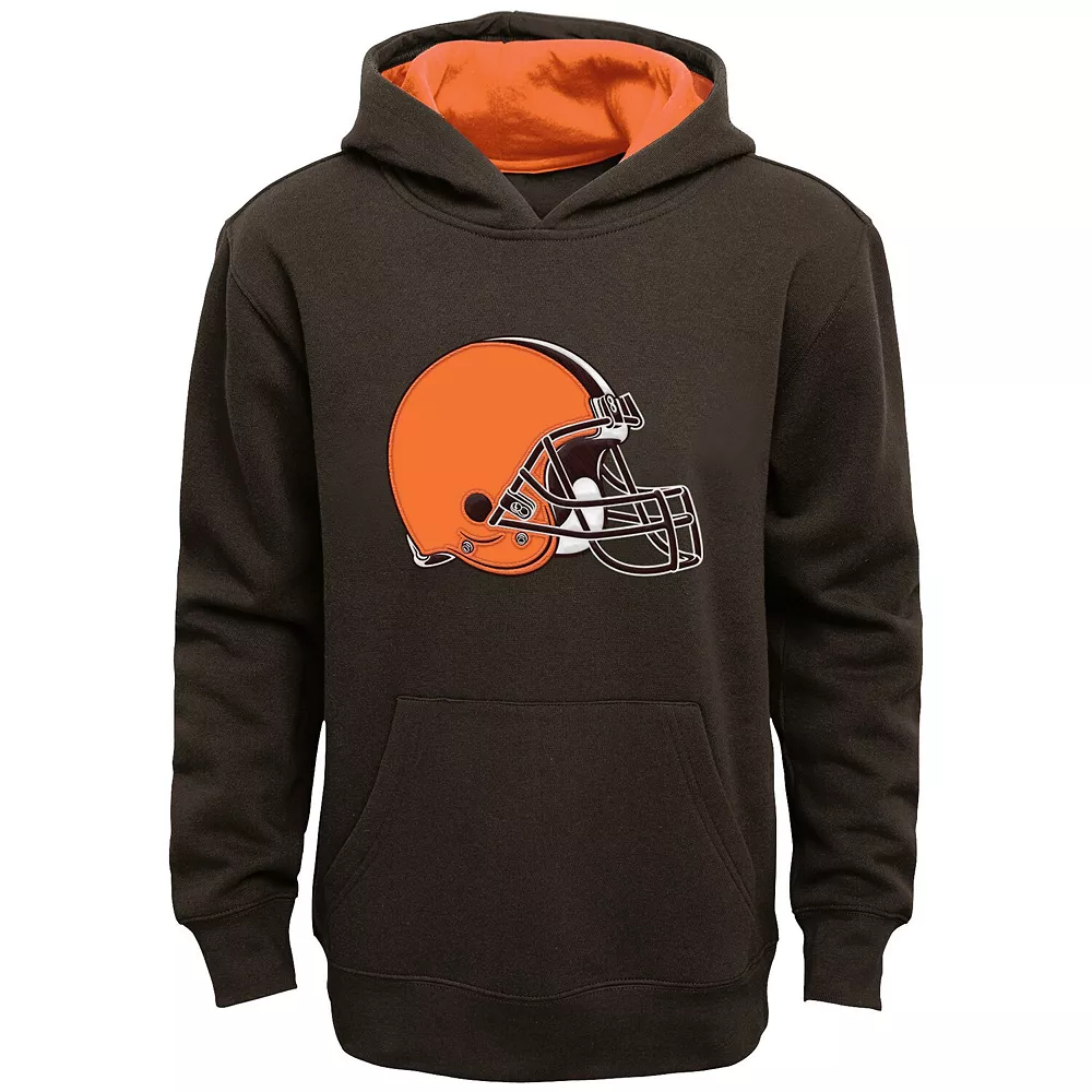 Youth Brown Cleveland Browns Fan Gear Prime Pullover Hoodie 2 Youth Brown Cleveland Browns Fan Gear Prime Pullover Hoodie - Image 2