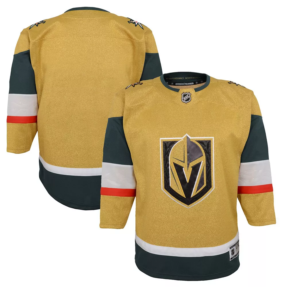 Youth Gold Vegas Golden Knights 2020/21 Alternate Premier Jersey 2 Youth Gold Vegas Golden Knights 2020/21 Alternate Premier Jersey - Image 2