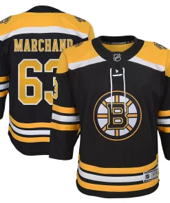 Alternative view of Youth Brad Marchand Black Boston Bruins Home Premier Player Jersey
