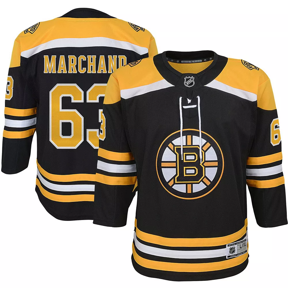 Youth Brad Marchand Black Boston Bruins Home Premier Player Jersey 2 Youth Brad Marchand Black Boston Bruins Home Premier Player Jersey - Image 2