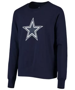 Youth Navy Dallas Cowboys Team Logo Long Sleeve T-Shirt -MLB Shop 4848307 ALT2