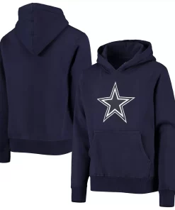 Youth Navy Dallas Cowboys Team Logo Pullover Hoodie -MLB Shop 4848351 ALT