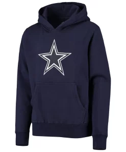 Youth Navy Dallas Cowboys Team Logo Pullover Hoodie -MLB Shop 4848351 ALT2