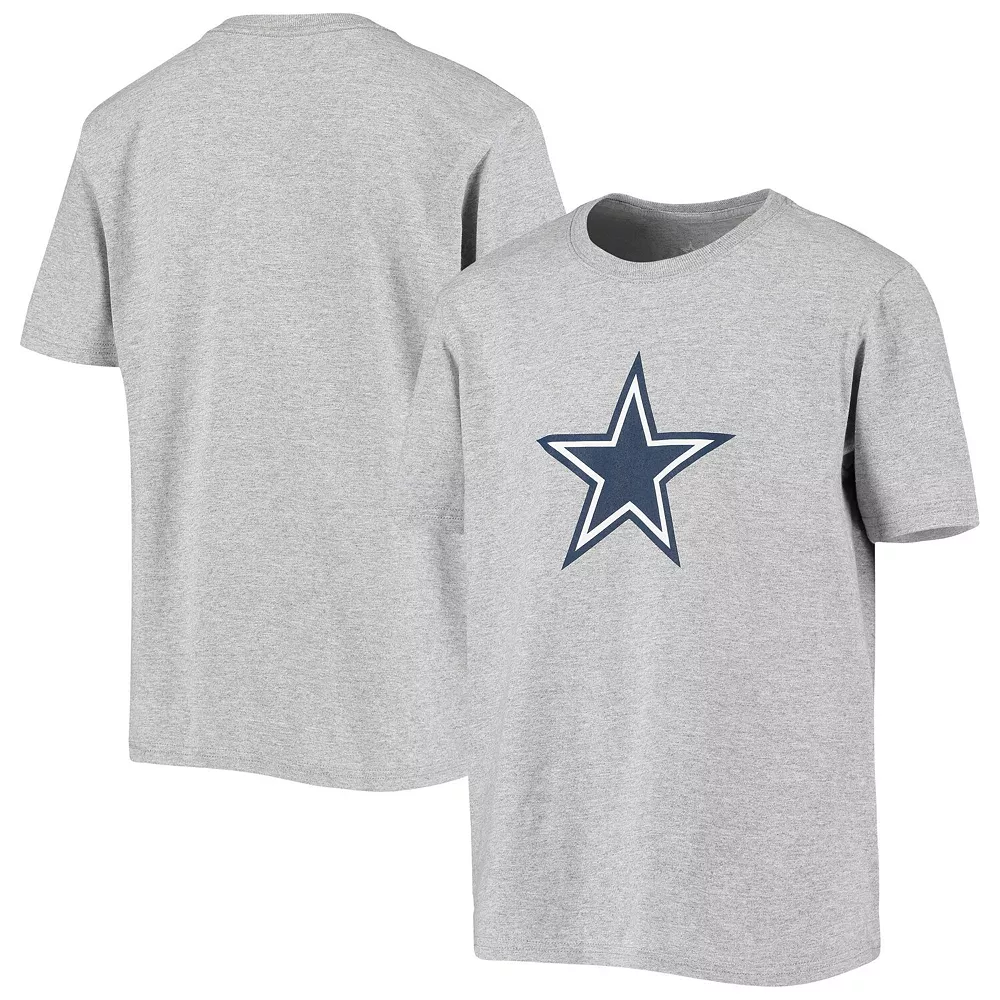 Youth Heathered Gray Dallas Cowboys Primary Logo T-Shirt 1 Youth Heathered Gray Dallas Cowboys Primary Logo T-Shirt