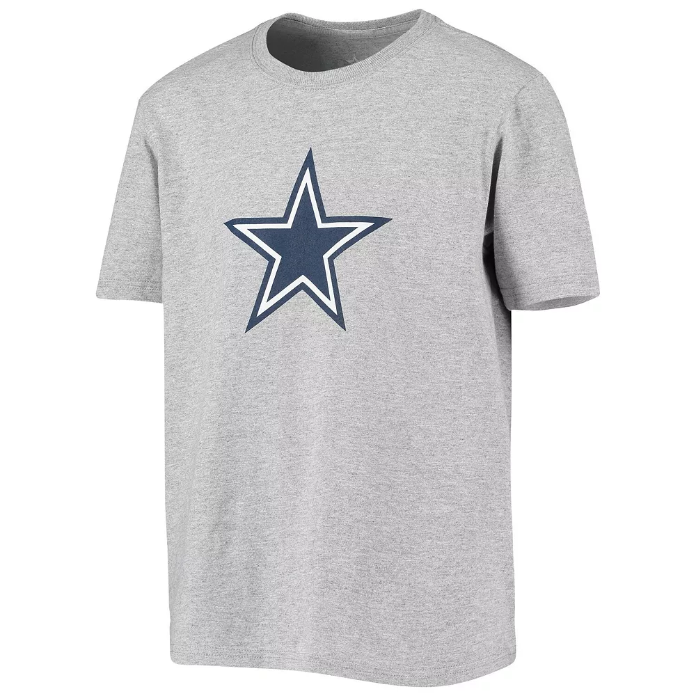 Youth Heathered Gray Dallas Cowboys Primary Logo T-Shirt 3 Youth Heathered Gray Dallas Cowboys Primary Logo T-Shirt - Image 3