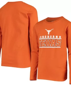 Youth Texas Orange Texas Longhorns 2-Hit Transition Long Sleeve T-Shirt