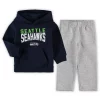Toddler College Navy/Heathered Gray Seattle Seahawks Fan Flare Pullover Hoodie and Sweatpants Set