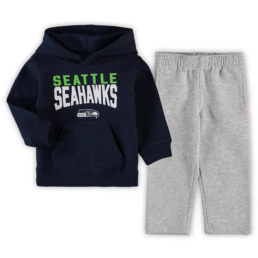Toddler College Navy/Heathered Gray Seattle Seahawks Fan Flare Pullover Hoodie and Sweatpants Set 1 Toddler College Navy/Heathered Gray Seattle Seahawks Fan Flare Pullover Hoodie and Sweatpants Set