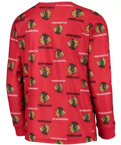 Youth Red Chicago Blackhawks Allover Print Long Sleeve T-Shirt and Pants Sleep Set 5 Youth Red Chicago Blackhawks Allover Print Long Sleeve T-Shirt and Pants Sleep Set -MLB Shop 4902695 ALT3