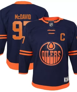 Youth Connor McDavid Navy Edmonton Oilers Alternate Premier Player Jersey