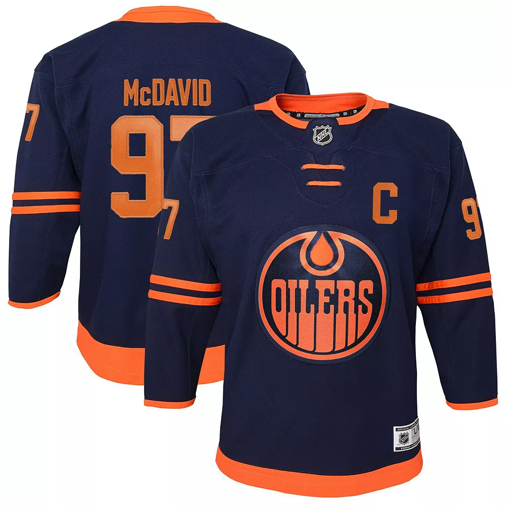 Youth Connor McDavid Navy Edmonton Oilers Alternate Premier Player Jersey 2 Youth Connor McDavid Navy Edmonton Oilers Alternate Premier Player Jersey - Image 2