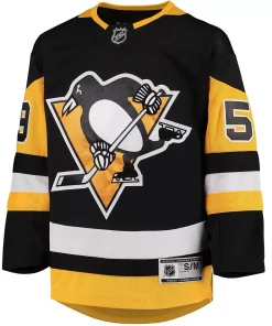 Youth Jake Guentzel Black Pittsburgh Penguins Home Premier Player Jersey -MLB Shop 4902840 ALT2
