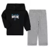 Toddler Black/Heathered Gray Miami Marlins Fan Flare Fleece Hoodie and Pants Set