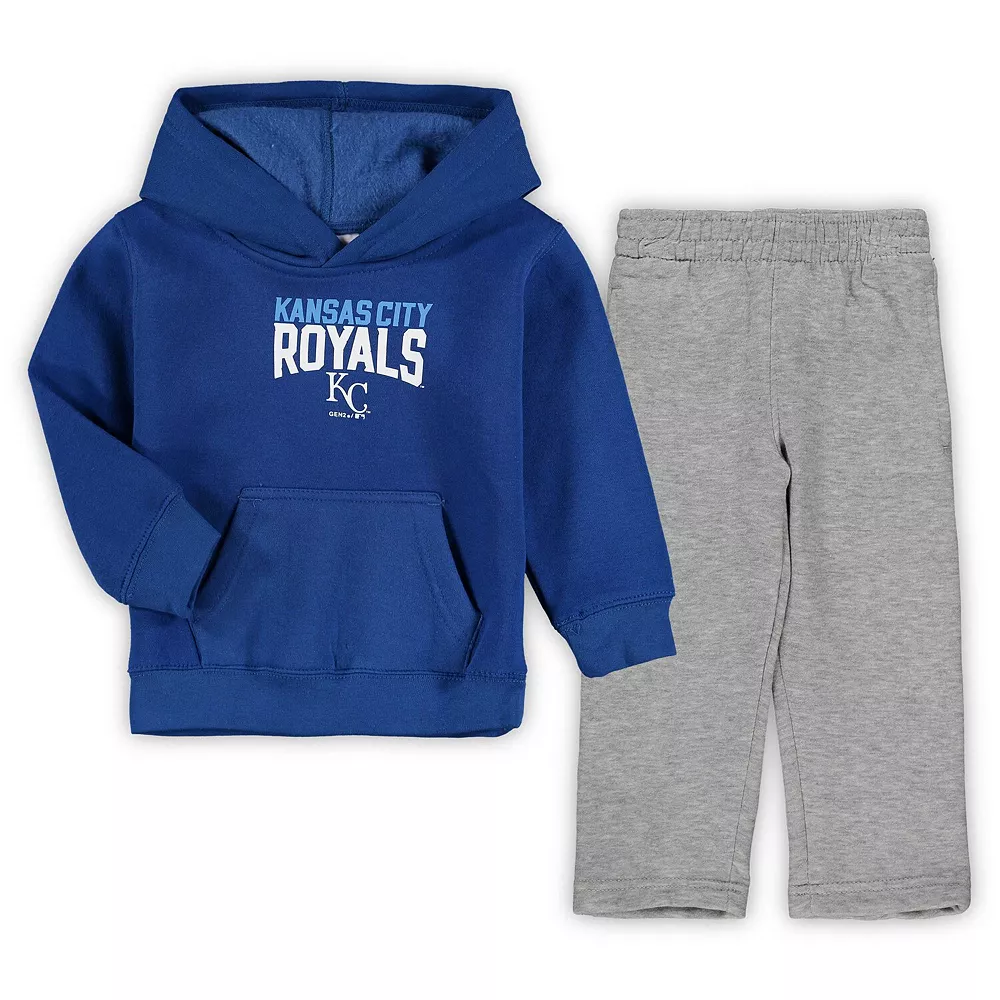 Toddler Royal/Heathered Gray Kansas City Royals Fan Flare Fleece Hoodie and Pants Set 1 Toddler Royal/Heathered Gray Kansas City Royals Fan Flare Fleece Hoodie and Pants Set