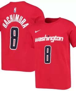 Youth Rui Hachimura Red Washington Wizards Name & Number T-Shirt