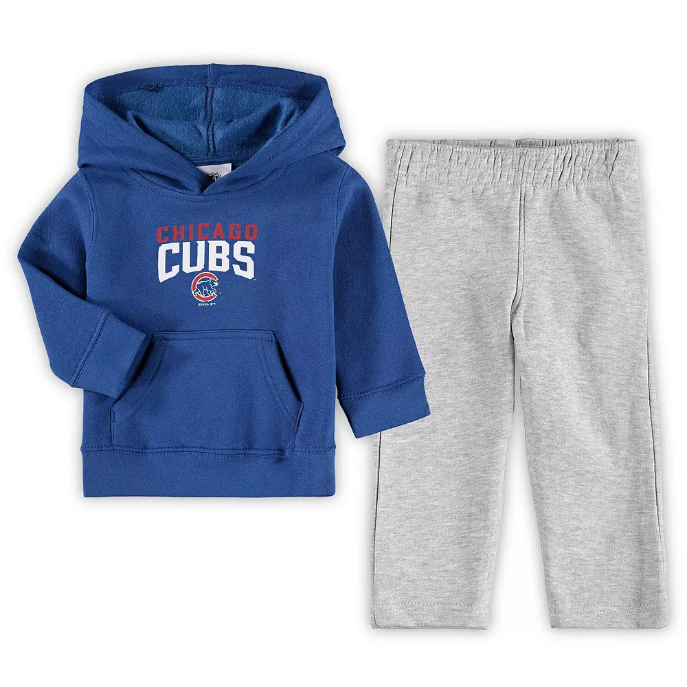 Toddler Royal/Heathered Gray Chicago Cubs Fan Flare Fleece Hoodie and Pants Set 1 Toddler Royal/Heathered Gray Chicago Cubs Fan Flare Fleece Hoodie and Pants Set