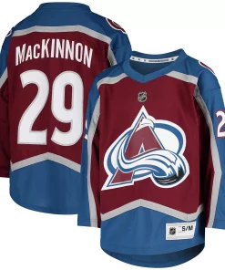 Youth Nathan MacKinnon Burgundy Colorado Avalanche Home Replica Player Jersey