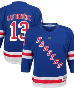 Alternative view of Youth Alexis Lafreniere Blue New York Rangers Home Replica Player Jersey