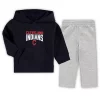 Toddler Navy/Heathered Gray Cleveland Indians Fan Flare Fleece Hoodie and Pants Set