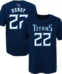Preschool Navy Derrick Henry Tennessee Titans Mainliner Player Name & Number T-Shirt