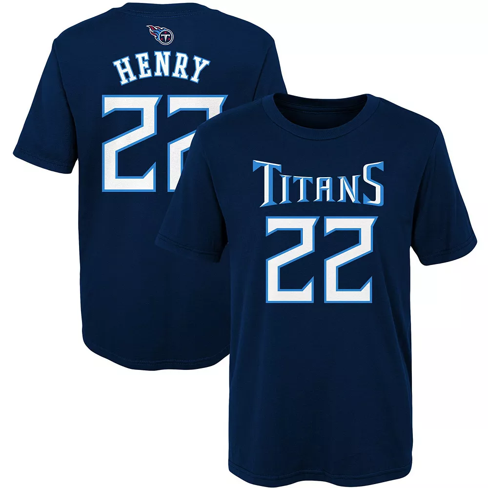 Preschool Navy Derrick Henry Tennessee Titans Mainliner Player Name & Number T-Shirt 2 Preschool Navy Derrick Henry Tennessee Titans Mainliner Player Name & Number T-Shirt - Image 2