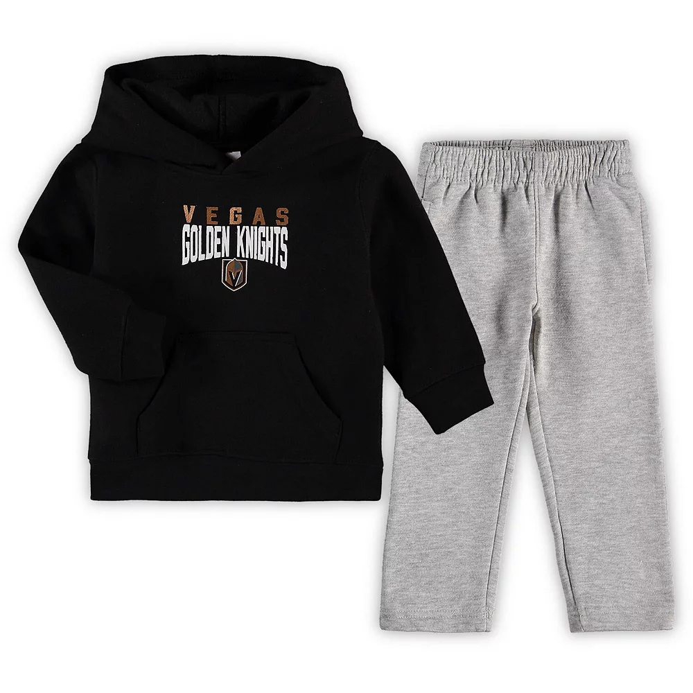 Toddler Black/Heathered Gray Vegas Golden Knights Fan Flare Pullover Hoodie & Pants Set 1 Toddler Black/Heathered Gray Vegas Golden Knights Fan Flare Pullover Hoodie & Pants Set