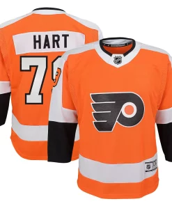 Youth Carter Hart Orange Philadelphia Flyers Home Premier Player Jersey