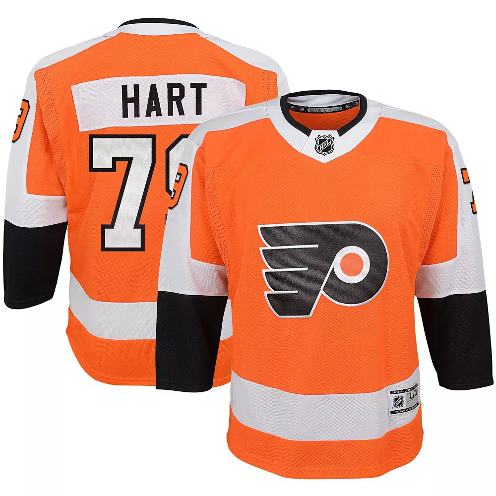 Youth Carter Hart Orange Philadelphia Flyers Home Premier Player Jersey 1 Youth Carter Hart Orange Philadelphia Flyers Home Premier Player Jersey