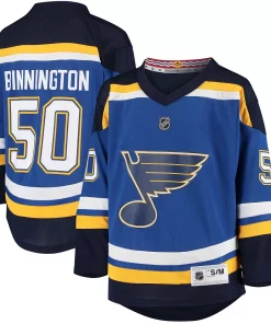 Youth Jordan Binnington Blue St. Louis Blues Home Replica Player Jersey