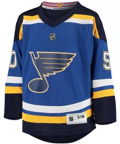 Alternative view of Youth Jordan Binnington Blue St. Louis Blues Home Replica Player Jersey