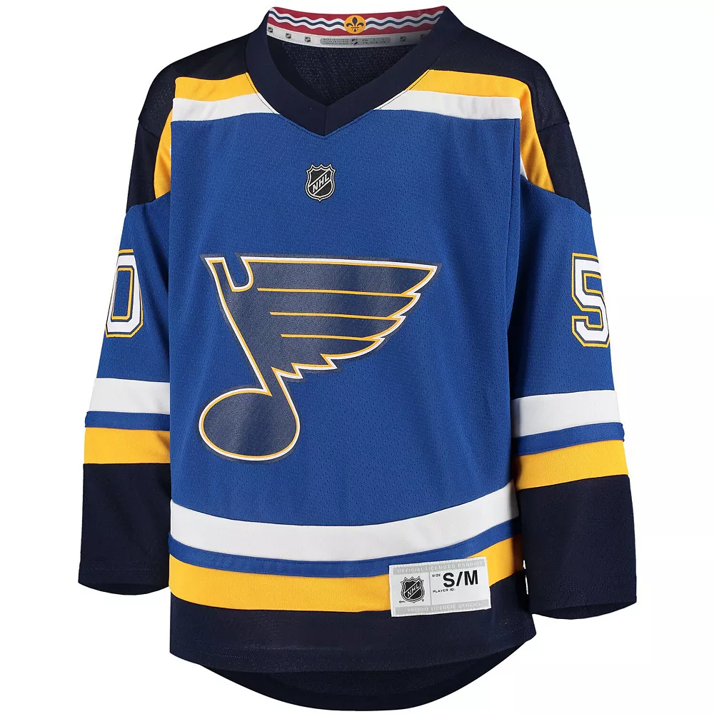 Youth Jordan Binnington Blue St. Louis Blues Home Replica Player Jersey 2 Youth Jordan Binnington Blue St. Louis Blues Home Replica Player Jersey - Image 2