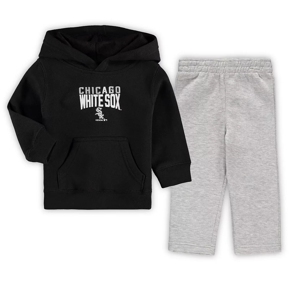 Toddler Black/Heathered Gray Chicago White Sox Fan Flare Fleece Hoodie and Pants Set 1 Toddler Black/Heathered Gray Chicago White Sox Fan Flare Fleece Hoodie and Pants Set