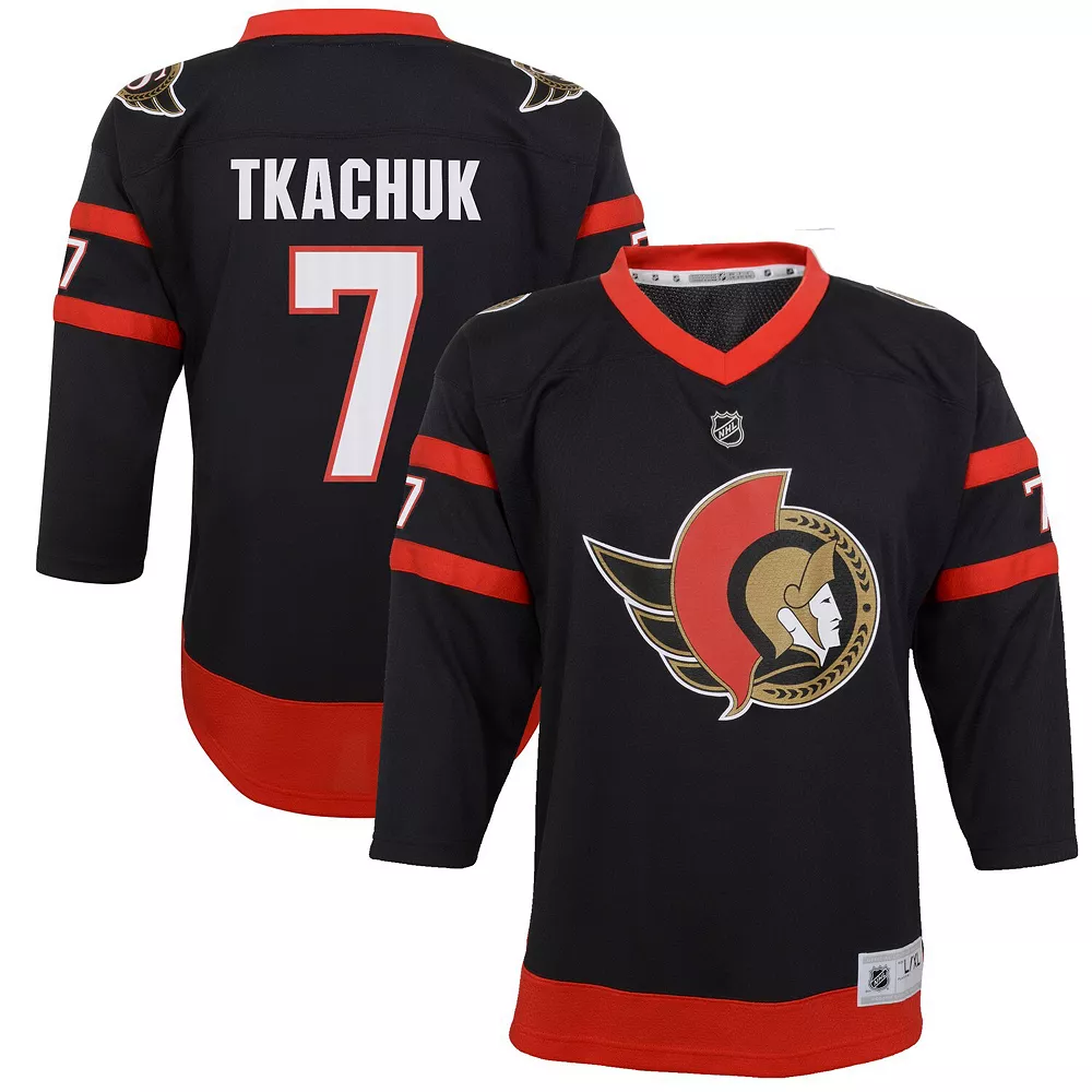 Youth Brady Tkachuk Black Ottawa Senators 2020/21 Home Replica Player Jersey 2 Youth Brady Tkachuk Black Ottawa Senators 2020/21 Home Replica Player Jersey - Image 2