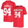 Youth Solomon Thomas Scarlet San Francisco 49ers Mainliner Name & Number T-Shirt