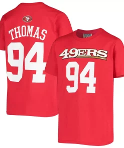Youth Solomon Thomas Scarlet San Francisco 49ers Mainliner Name & Number T-Shirt
